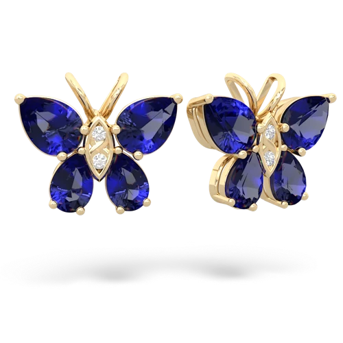 lab sapphire-lab sapphire butterfly earrings
