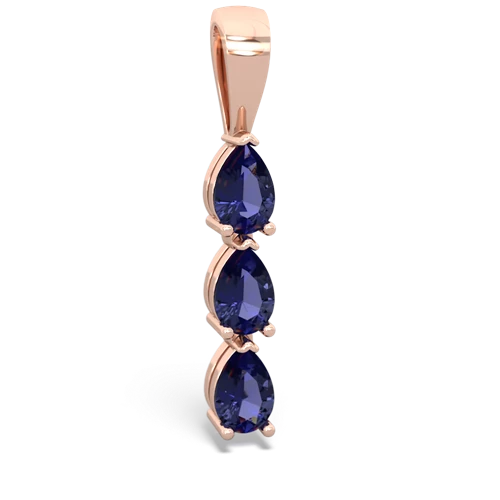 sapphire-blue topaz three stone pendant