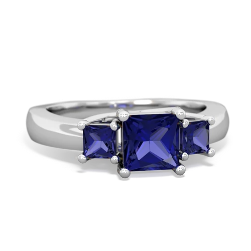 lab sapphire-emerald timeless ring
