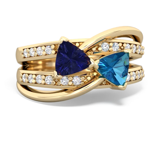 lab sapphire-london topaz couture ring