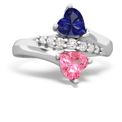 lab sapphire-pink sapphire modern ring