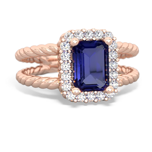lab sapphire couture ring