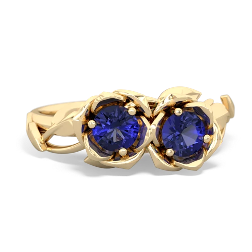 lab sapphire roses ring