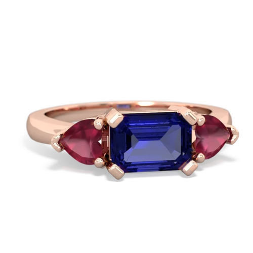 lab sapphire-ruby timeless ring