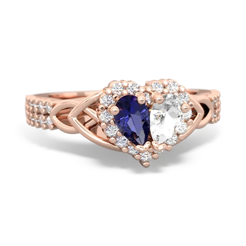 lab sapphire-white topaz keepsake engagement ring