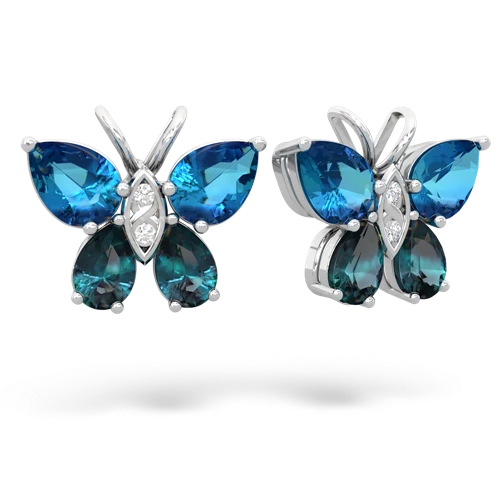 london topaz-alexandrite butterfly earrings