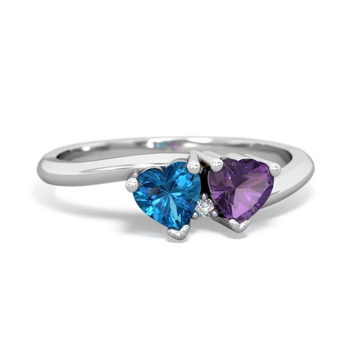 london topaz-amethyst sweethearts promise ring