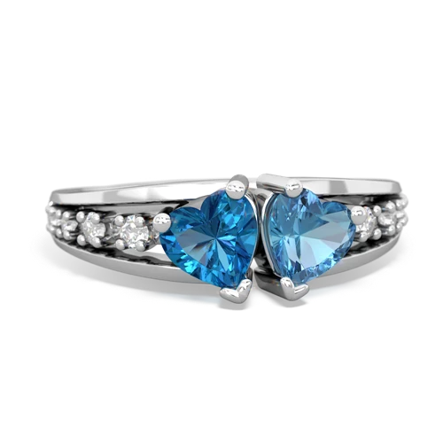 london topaz-blue topaz modern ring