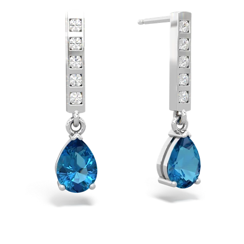 london topaz diamond drop earrings