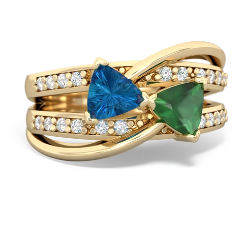 london topaz-emerald couture ring