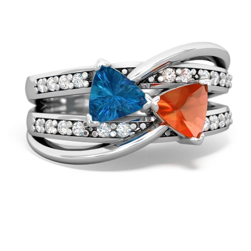 london topaz-fire opal couture ring