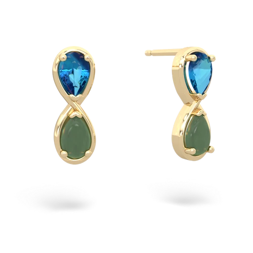 london topaz-jade infinity earrings