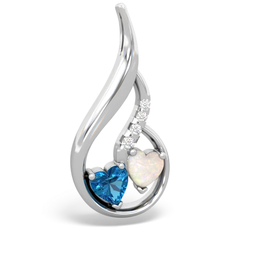 london topaz-opal keepsake swirl pendant