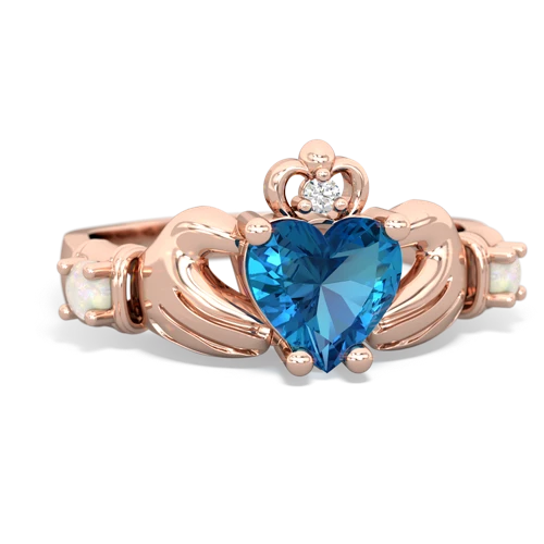 london topaz-opal claddagh ring