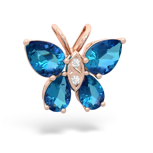 london topaz butterfly pendant
