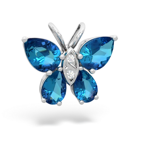 london topaz butterfly pendant