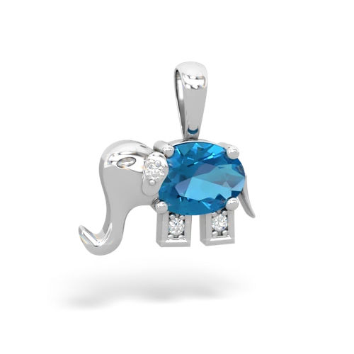 london topaz elephant pendant