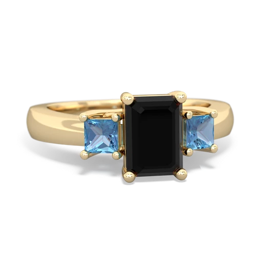 onyx-blue topaz timeless ring