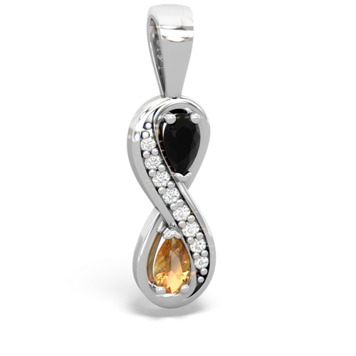 onyx-citrine keepsake infinity pendant