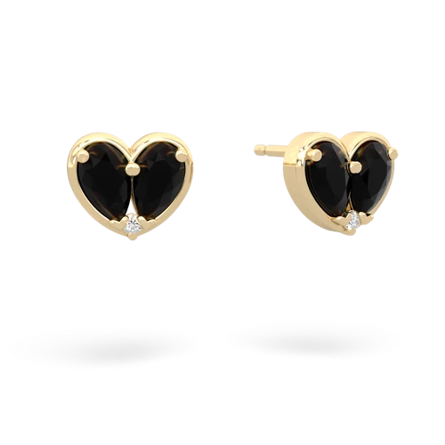 onyx one heart earrings