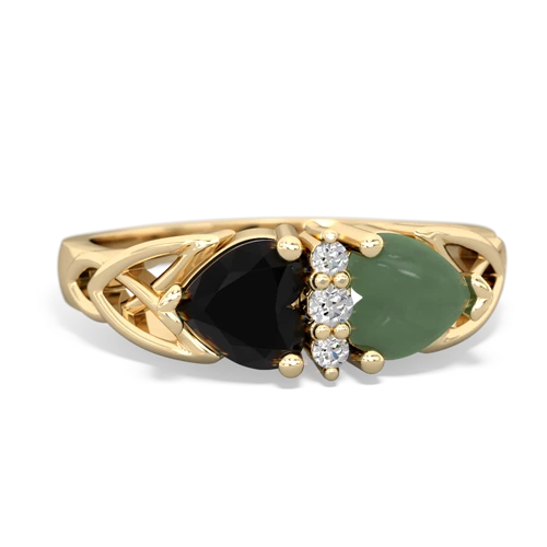 onyx-jade celtic ring