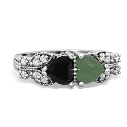 onyx-jade keepsake butterfly ring