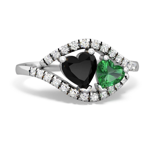 onyx-lab emerald mother child ring