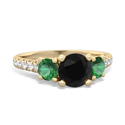 onyx-lab emerald trellis pave ring