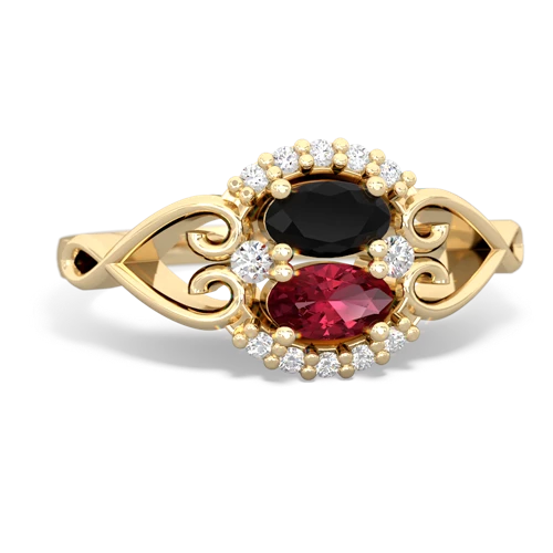 onyx-lab ruby antique keepsake ring