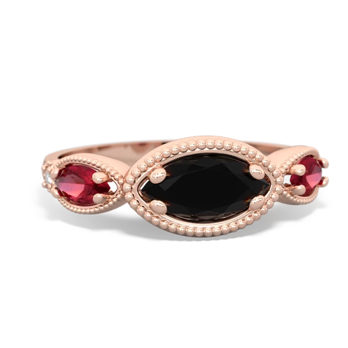onyx-lab ruby milgrain marquise ring