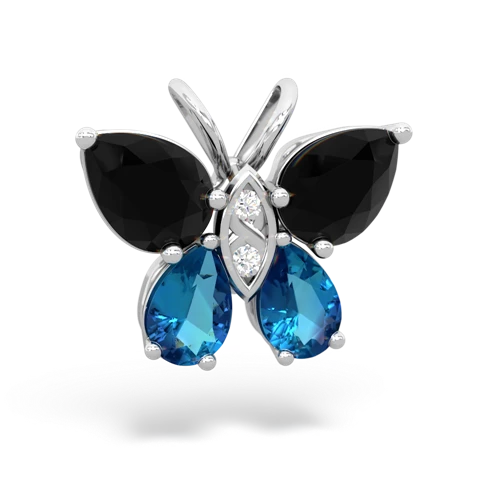 onyx-london topaz butterfly pendant