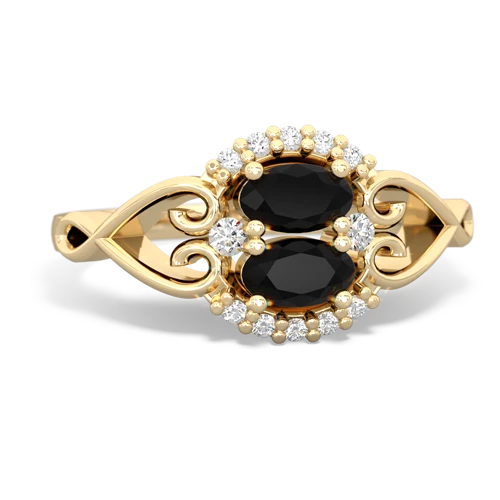 onyx-onyx antique keepsake ring