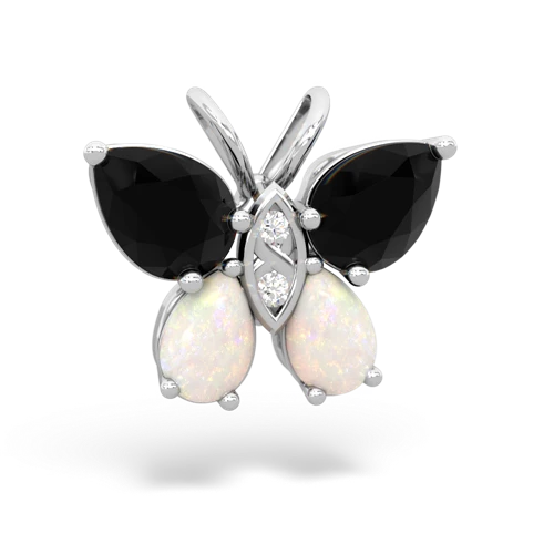 onyx-opal butterfly pendant