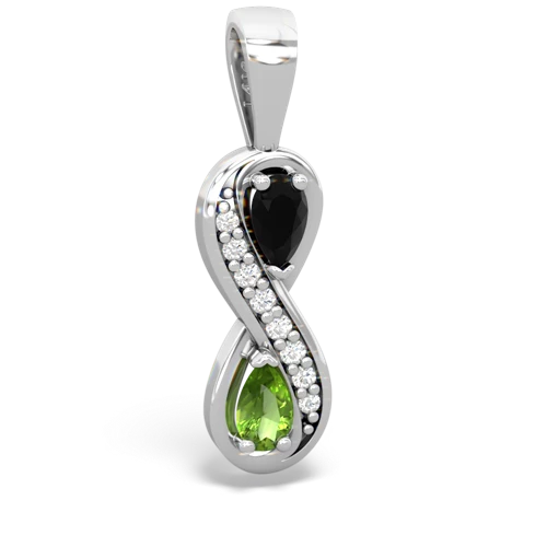 onyx-peridot keepsake infinity pendant