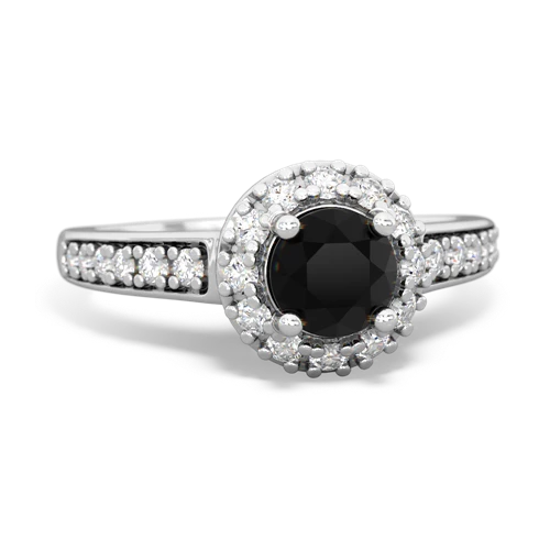 onyx classic halo ring