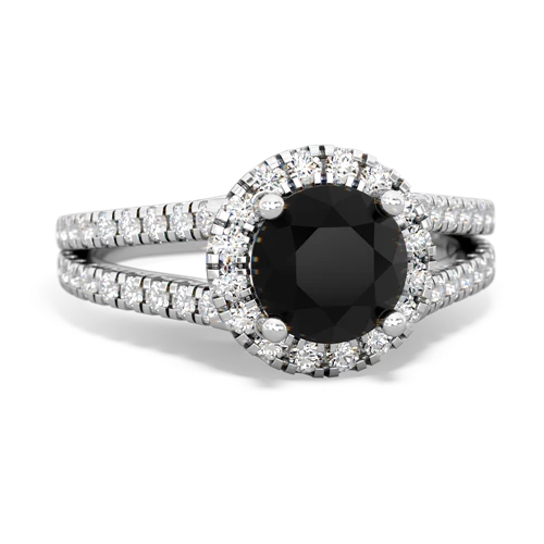 onyx halo pave ring