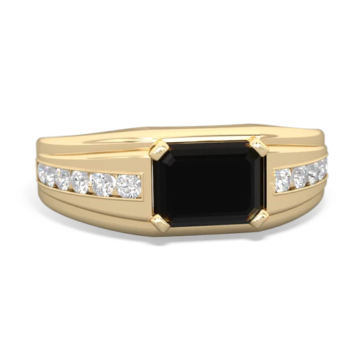 onyx mens channel ring