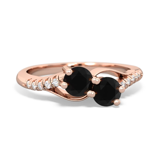 onyx two stone infinity ring