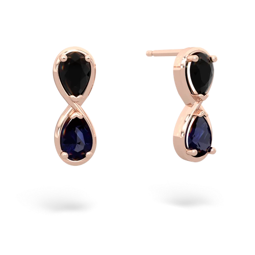 onyx-sapphire infinity earrings
