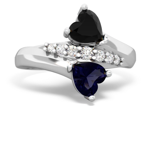 onyx-sapphire modern ring