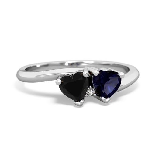 onyx-sapphire sweethearts promise ring