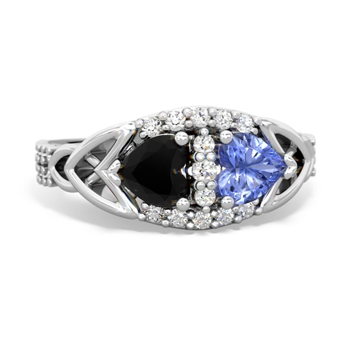 onyx-tanzanite keepsake engagement ring