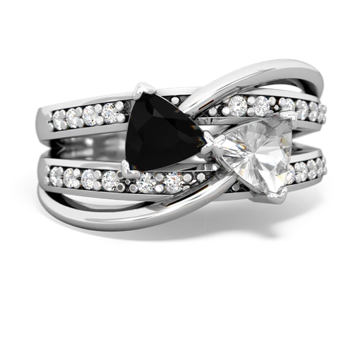 onyx-white topaz couture ring