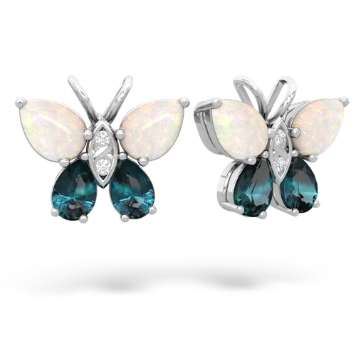 opal-alexandrite butterfly earrings