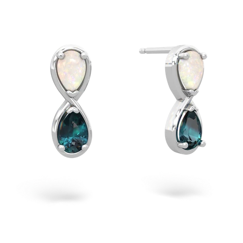 opal-alexandrite infinity earrings