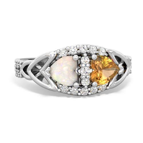 opal-citrine keepsake engagement ring