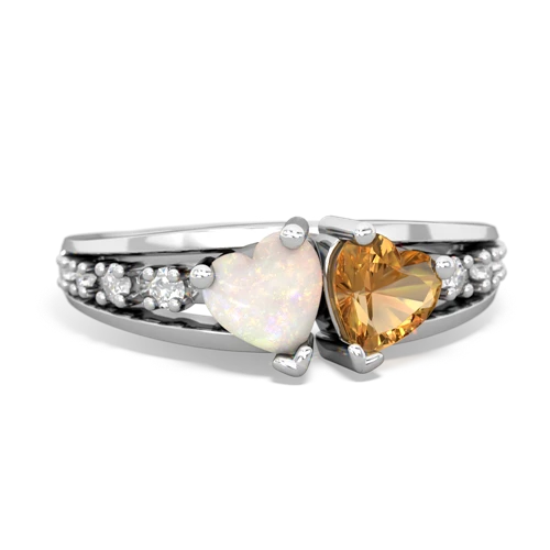 opal-citrine modern ring