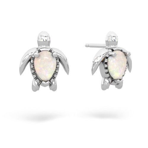opal sea turtle earrings