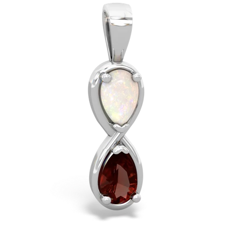 opal-garnet infinity pendant