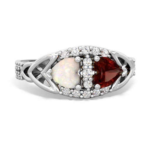 opal-garnet keepsake engagement ring